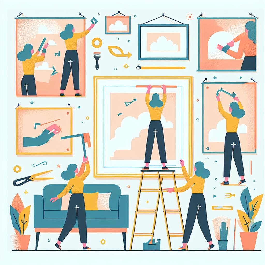 “Master The Art Of Picture Hanging: A Step-by-Step Guide For Perfect Walls”